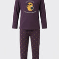 Pijama Perchado Niño Pato Astronauta Ciruela