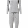Pijama Caballero Perchado Triángulos Gris