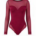 Body Transparencias Encaje Bordeaux Ysabel Mora