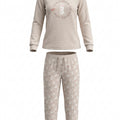 Pijama Largo Mujer Adorable Beige