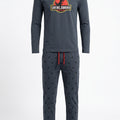 Pijama Caballero Perchado Jurásico Gris Azulado
