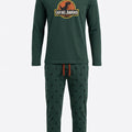 Pijama Caballero Perchado Jurásico Verde