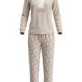 Pijama Perchado Mujer "Demasiado Bonita" Beige