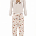 Pijama Perchado Mujer Hapi Capi Beige