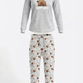 Pijama Mujer Cozy "Happy Capi" Gris