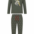 Pijama Caballero Perchado Vintage Verde