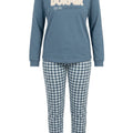 Pijama Perchado Mujer "Dormir" Azul Curvy