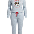Pijama Perchado Mujer Estilosa Celeste Curvy